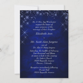 Bleu étoile Faire-part de mariage Formelle