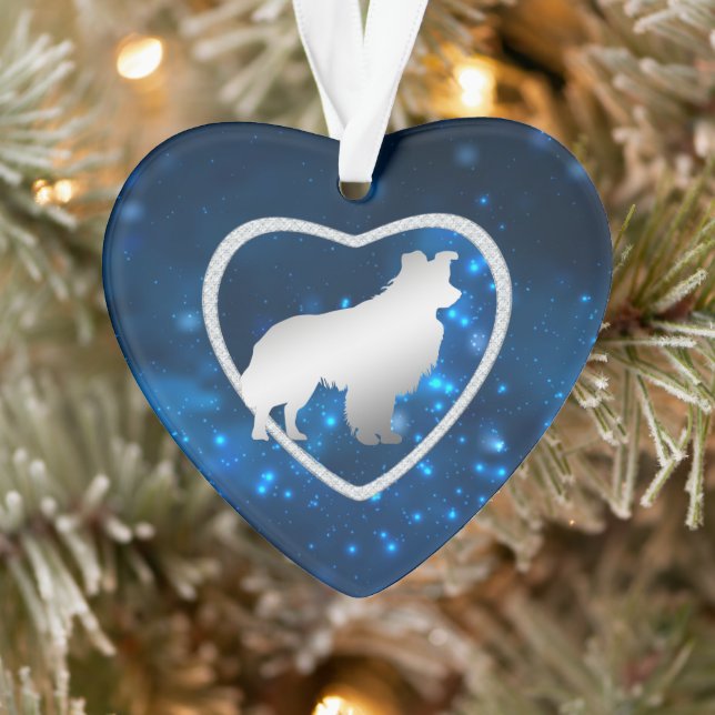 Bleu étoile feux Bordure Collie Chien (Arbre)