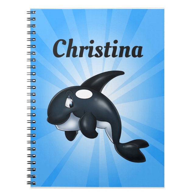 Bleu fait sur commande de carnet de baleine (Devant)