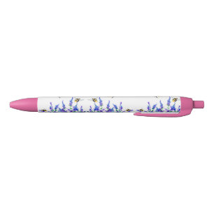 Bleu Fleurs et Bees Stylo Printemps Joy