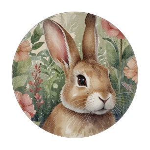 Bleu Fleurs et Bunny Dream Planche à découper en v