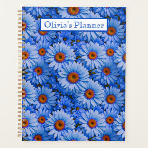 Bleu floral bleu tournesol bleu marguerites motif
