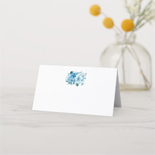 Bleu Floral Cartes de Place Tented