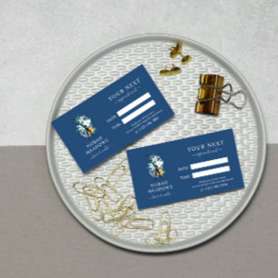 Bleu floral ciseaux cheveux Styliste Rendez-vous