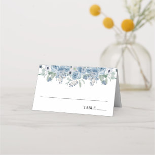 Bleu Floral Tea Heure Mariée DoucheNom Cartes de l