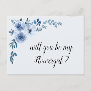 bleu floral tu seras ma carte Flowgirl