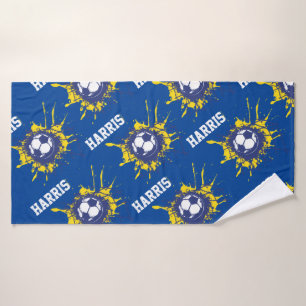 Bleu football ballon score de balle personnalisée 