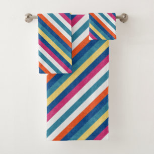 Bleu framboise Orange Jaune Blancs Motif