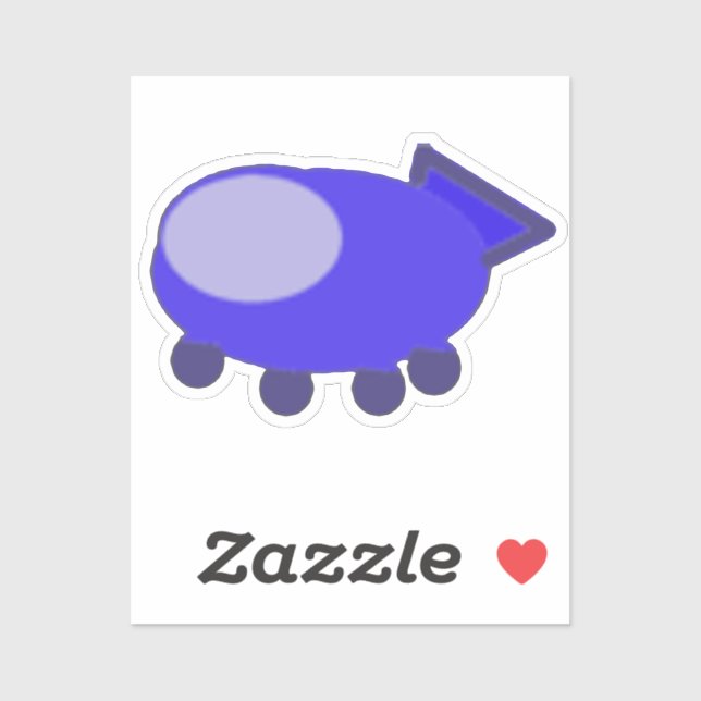 Bleu Funny Sticker (Feuille)