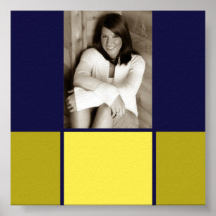 Bleu & Gold Graduation autographe poster