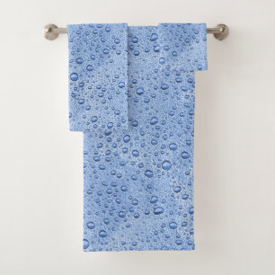 Bleu gouttelettes d'eau