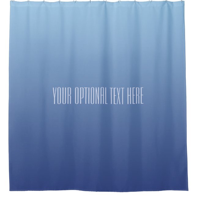 Bleu Gradient texte personnalisé rideau de douche (Devant)