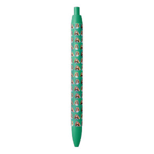 Bleu Green King Charles Cavalier Motif espagnol, stylo