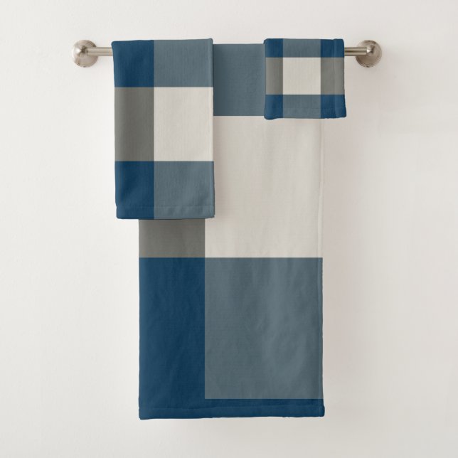 Bleu Gris Blanc Buffle Check (En situation)