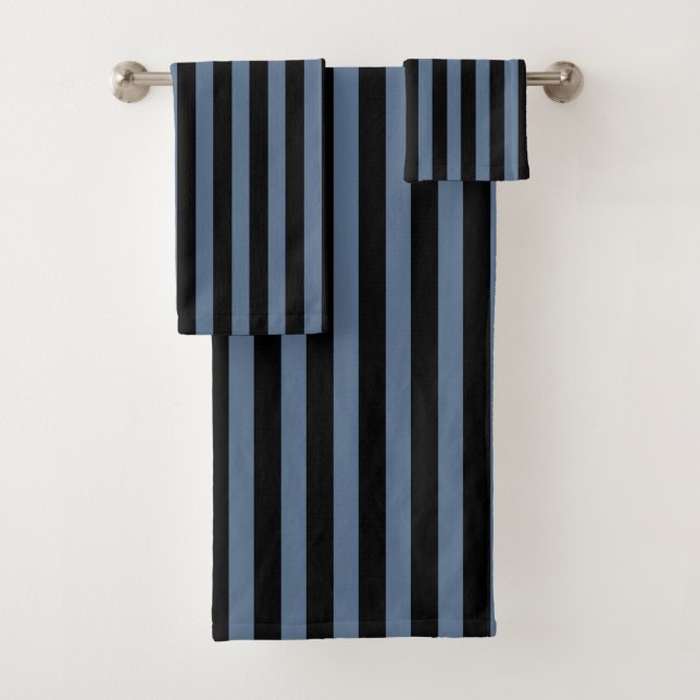 Bleu gris et noir rayures (En situation)