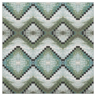 Bleu, gris, vert sauge et tissu 'Montauk de crème