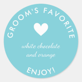 Bleu groom favori pour mariage autocollant