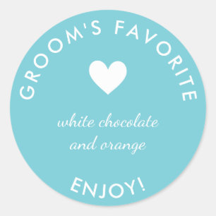 Bleu groom favori pour mariage autocollant
