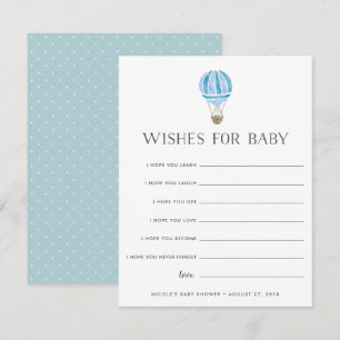 Bleu Haut dans la carte de souhaits du Baby show
