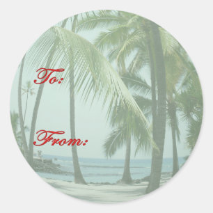 Bleu Hawaiian étiquette cadeau