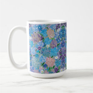 Bleu Haze floral café Mug