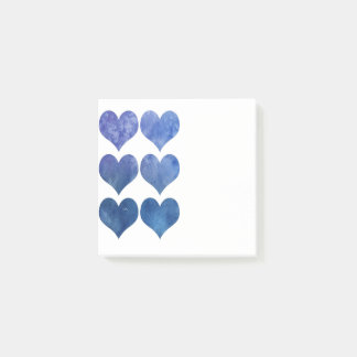 Bleu Hearts Post-it Notes