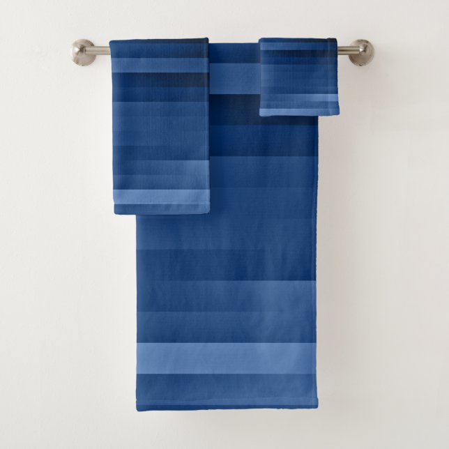 Bleu Horizontal Trappe Chic Couleurs Bleues (En situation)