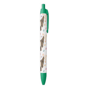 Bleu I Love Animaux de compagnie Stylo mignon Chien de