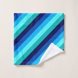 Bleu Icy Turquoise Stripes Linge