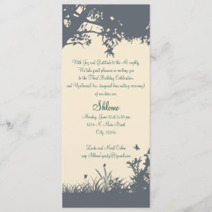 Bleu - Invitation à l'upshernish jaune