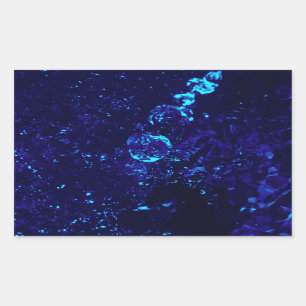 Bleu Jacuzzi Bulles Rectangle Sticker