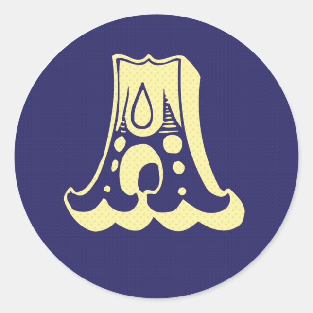 bleu jaune Cirque Un autocollant (Devant)