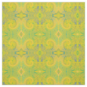 Bleu Jaune Géométrique Diamant Tissu Motif d'impre