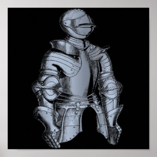 Bleu Knight Print Poster