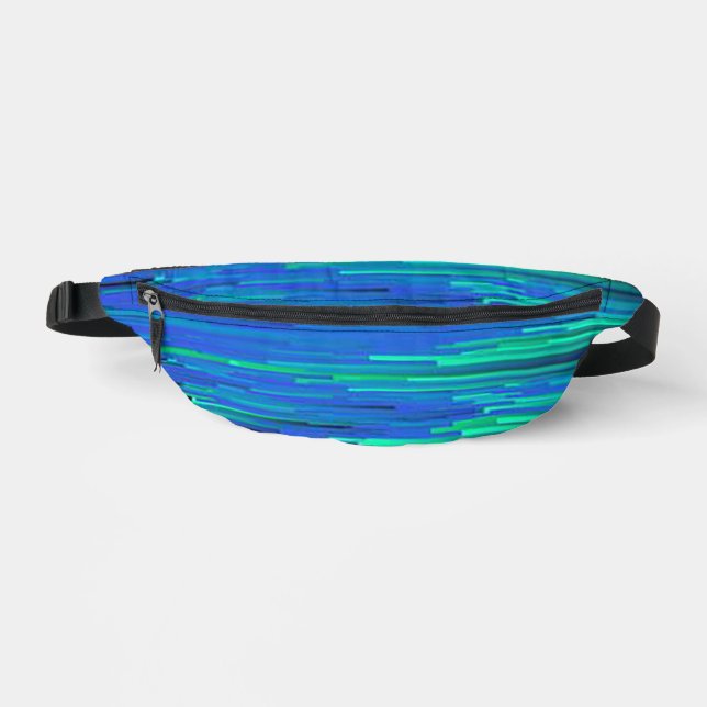 Bleu Lagoon à deux côtés Imprimé Fanny-Pack (Recto)