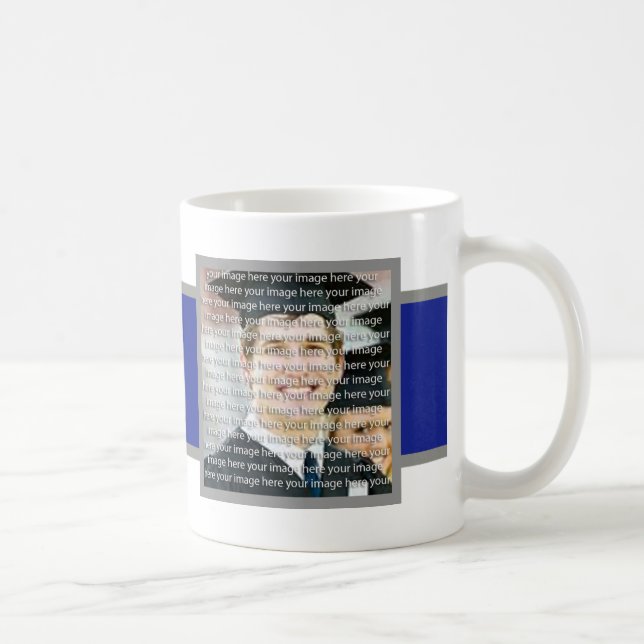 Bleu & Lver School Graduation Photo Collage Mugs (Droite)