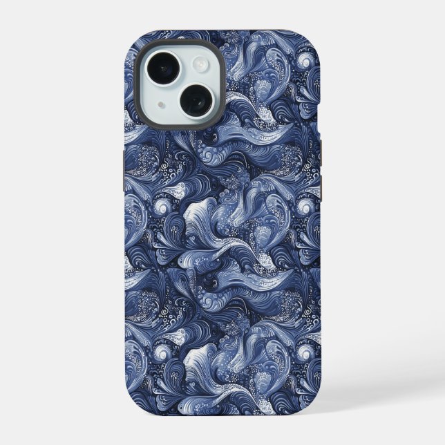 Bleu marine abstrait (Verso)
