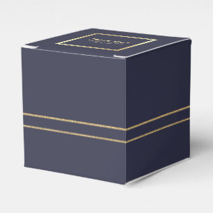 Bleu Marine   Ballotins de mariage Gold Elegant