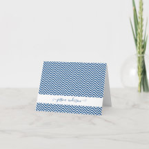 Bleu marine chic de Chevron de manuscrit Girly