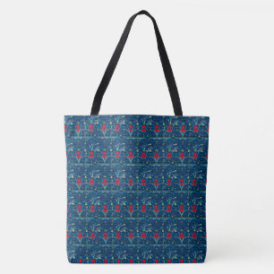 Bleu marine, Motif de style bohème, Sac fourre-tou