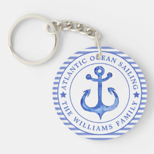 Bleu marine nautique d'Ancre personnalisé