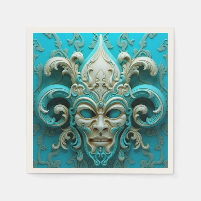 Bleu Mask Serviette (Vorderseite)