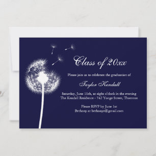 Bleu Meilleurs voeux Graduation Invitation