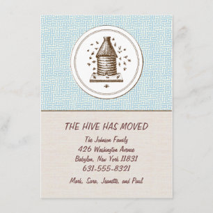 Bleu mobile de la ruche   du faire-part  