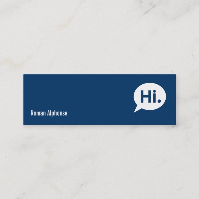 Bleu moderne - carte de profil de datation (Devant)