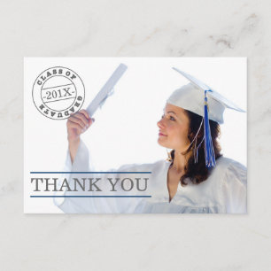 Bleu moderne du Merci   d'obtention du diplôme de