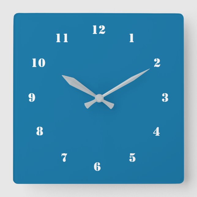 Bleu Mur Horloge Couleurs Personnalisées Votre Pro (Recto)