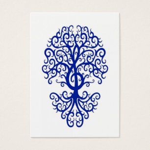 Bleu musical d'arbre de clef triple sur le blanc