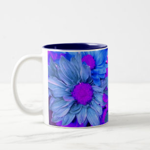 Bleu N Marguerite pourpre Mug