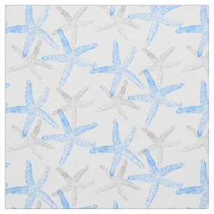 bleu nautique de plage d'étoiles de mer de tissu